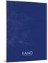 Kano, Nigeria Blue Map-null-Mounted Poster
