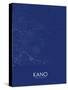 Kano, Nigeria Blue Map-null-Stretched Canvas