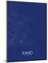 Kano, Nigeria Blue Map-null-Mounted Poster