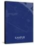 Kanpur, India Blue Map-null-Stretched Canvas