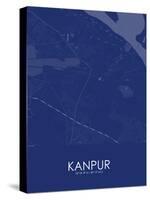 Kanpur, India Blue Map-null-Stretched Canvas