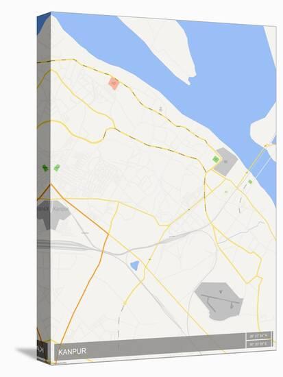 Kanpur, India Map-null-Stretched Canvas