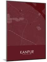 Kanpur, India Red Map-null-Mounted Poster