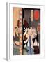 Kansaki Yagoro Noriyasu Seen Behind a Transparent Screen-Kuniyoshi Utagawa-Framed Giclee Print