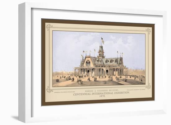 Kansas and Colorado Building, Centennial International Exhibition, 1876-Thompson Westcott-Framed Art Print