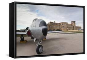 Kansas Aviation Museum with T-33 USAF Trainer, Wichita, Kansas, USA-Walter Bibikow-Framed Stretched Canvas