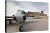 Kansas Aviation Museum with T-33 USAF Trainer, Wichita, Kansas, USA-Walter Bibikow-Stretched Canvas