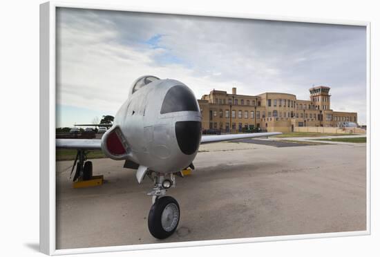 Kansas Aviation Museum with T-33 USAF Trainer, Wichita, Kansas, USA-Walter Bibikow-Framed Photographic Print