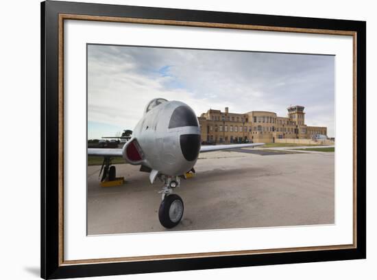 Kansas Aviation Museum with T-33 USAF Trainer, Wichita, Kansas, USA-Walter Bibikow-Framed Photographic Print