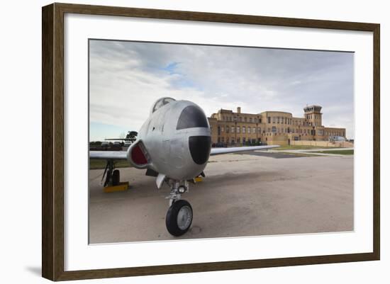 Kansas Aviation Museum with T-33 USAF Trainer, Wichita, Kansas, USA-Walter Bibikow-Framed Photographic Print