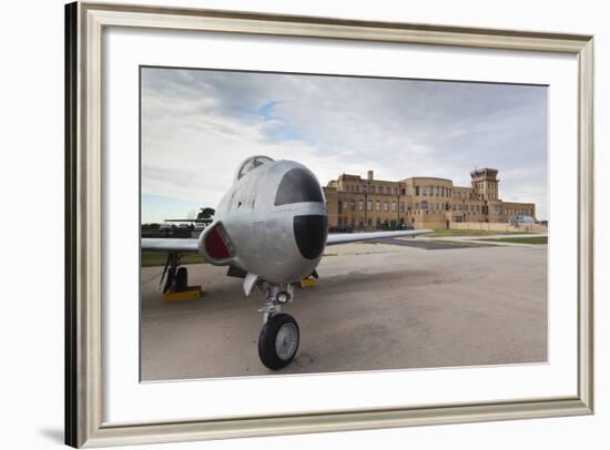 Kansas Aviation Museum with T-33 USAF Trainer, Wichita, Kansas, USA-Walter Bibikow-Framed Photographic Print