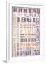 Kansas - Barnwood Typography-Lantern Press-Framed Art Print