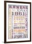 Kansas - Barnwood Typography-Lantern Press-Framed Art Print