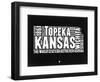 Kansas Black and White Map-NaxArt-Framed Art Print