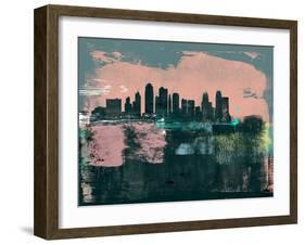 Kansas City Abstract Skyline I-Emma Moore-Framed Art Print