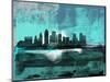 Kansas City Abstract Skyline II-Emma Moore-Mounted Art Print