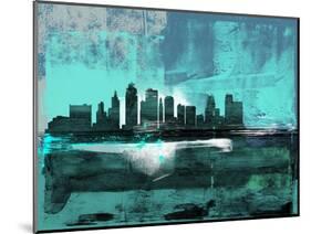 Kansas City Abstract Skyline II-Emma Moore-Mounted Art Print