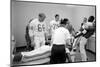 Kansas City Chiefs Football Team Players Massaged before the Championship Game, January 15, 1967-Bill Ray-Mounted Premium Photographic Print