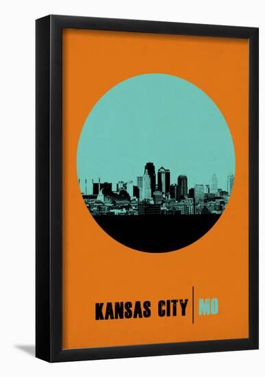 Kansas City Circle Poster 1-NaxArt-Framed Poster