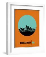 Kansas City Circle Poster 1-NaxArt-Framed Art Print