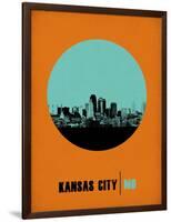 Kansas City Circle Poster 1-NaxArt-Framed Art Print