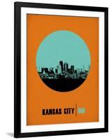 Kansas City Circle Poster 1-NaxArt-Framed Art Print