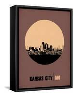 Kansas City Circle Poster 2-NaxArt-Framed Stretched Canvas