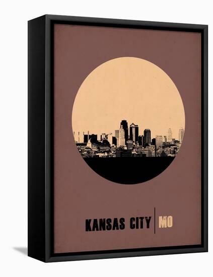 Kansas City Circle Poster 2-NaxArt-Framed Stretched Canvas