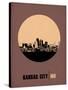 Kansas City Circle Poster 2-NaxArt-Stretched Canvas