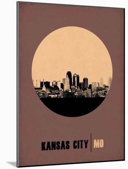 Kansas City Circle Poster 2-NaxArt-Mounted Art Print