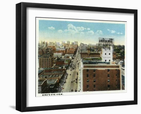 Kansas City, Missouri - Aerial View of the City-Lantern Press-Framed Art Print