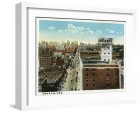 Kansas City, Missouri - Aerial View of the City-Lantern Press-Framed Art Print