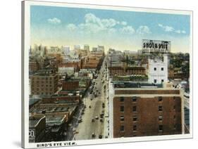 Kansas City, Missouri - Aerial View of the City-Lantern Press-Stretched Canvas