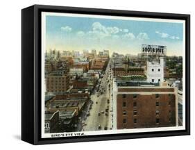 Kansas City, Missouri - Aerial View of the City-Lantern Press-Framed Stretched Canvas