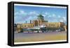 Kansas City, Missouri - Exterior View of Municipal Airport-Lantern Press-Framed Stretched Canvas