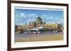 Kansas City, Missouri - Exterior View of Municipal Airport-Lantern Press-Framed Art Print