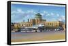 Kansas City, Missouri - Exterior View of Municipal Airport-Lantern Press-Framed Stretched Canvas