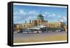 Kansas City, Missouri - Exterior View of Municipal Airport-Lantern Press-Framed Stretched Canvas