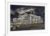 Kansas City, Missouri - Exterior View of Union Station at Night-Lantern Press-Framed Art Print