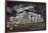 Kansas City, Missouri - Exterior View of Union Station at Night-Lantern Press-Framed Art Print