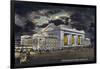 Kansas City, Missouri - Exterior View of Union Station at Night-Lantern Press-Framed Art Print