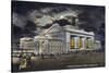 Kansas City, Missouri - Exterior View of Union Station at Night-Lantern Press-Stretched Canvas