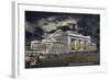 Kansas City, Missouri - Exterior View of Union Station at Night-Lantern Press-Framed Art Print