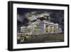 Kansas City, Missouri - Exterior View of Union Station at Night-Lantern Press-Framed Premium Giclee Print