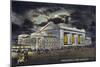 Kansas City, Missouri - Exterior View of Union Station at Night-Lantern Press-Mounted Premium Giclee Print