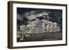 Kansas City, Missouri - Exterior View of Union Station at Night-Lantern Press-Framed Art Print