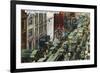 Kansas City, Missouri - General Northern View Up Walnut Street from Tenth Street-Lantern Press-Framed Art Print