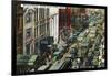 Kansas City, Missouri - General Northern View Up Walnut Street from Tenth Street-Lantern Press-Framed Art Print