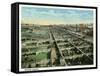 Kansas City, Missouri - General View of the Stockyards-Lantern Press-Framed Stretched Canvas