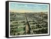 Kansas City, Missouri - General View of the Stockyards-Lantern Press-Framed Stretched Canvas
